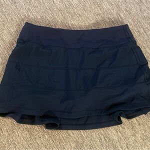 LULULEMON Womens Pace Rival Running Tennis Skirt Skort Size 6 True Navy Athletic